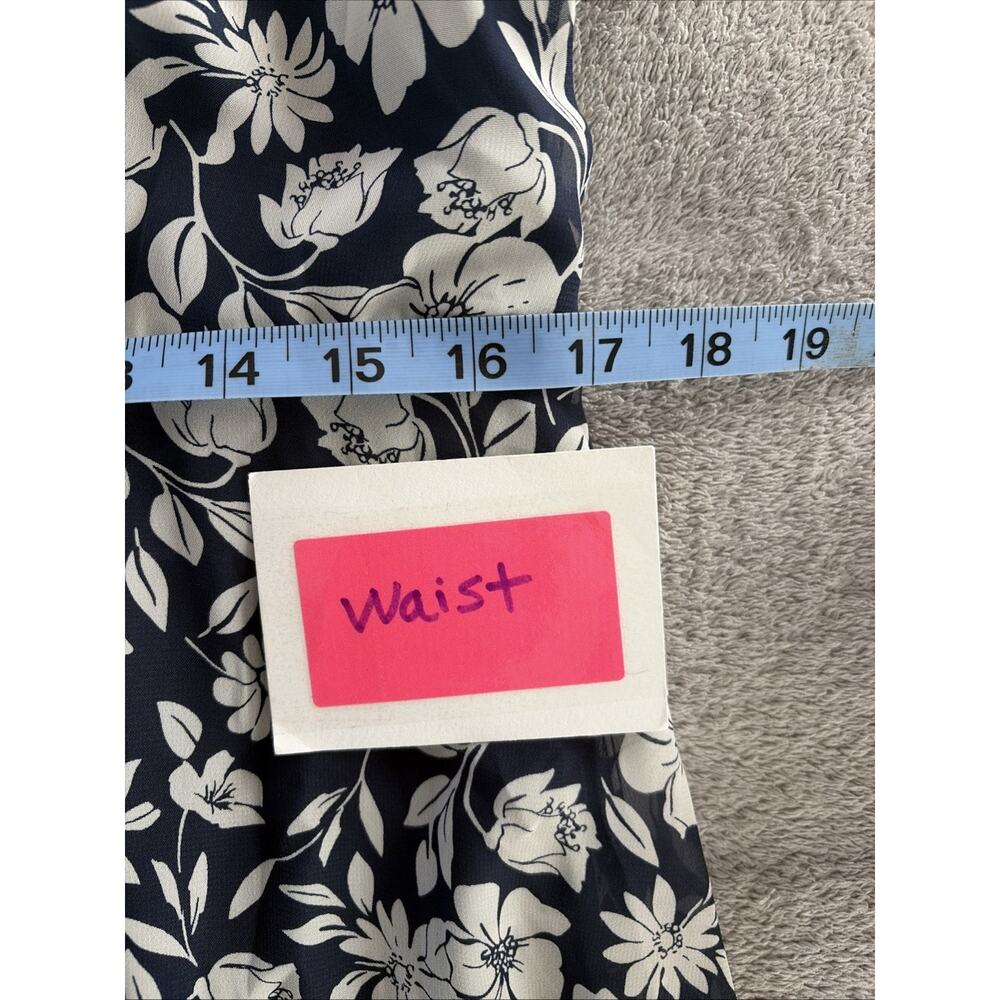 Women's Blue White Floral Sleeveless Asymmetric Maxi Dress 14 Party Summer Event - Picture 8 of 12